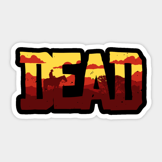 Red Dead Sticker by art_by_suzie